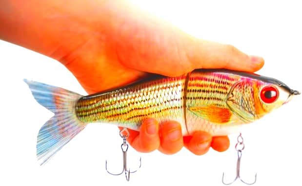 7" Pedigree Glider Glide Bait Swimbait Musky Striper Bass Fishing Lure Big Multi Jointed Shad Trout Slow Sinking