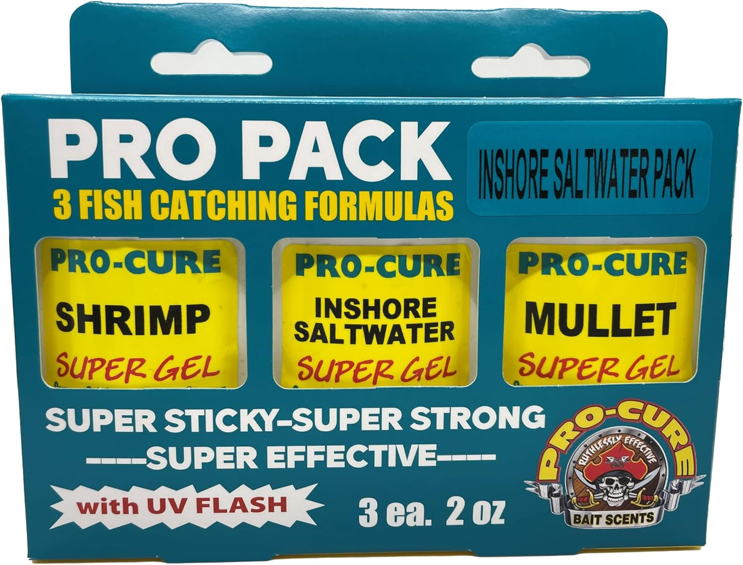 Pro Pack Inshore Saltwater for All You Saltwater Fisherman This Bait Scent Pack has it All. This Value Pack has The 3 Main Bait attractants Used by Saltwater Anglers Around The Globe.