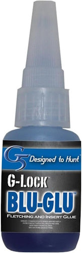 G5 Outdoors G-Lock Insert/Fletching Blu-Glu Adhesive | Provides Instant Adhesion in Seconds | Not for Use with Hidden Insert Systems | Dries Practically Clear