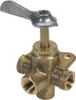 Moeller Fuel Tank Four-Way Valve (1/4", Brass)